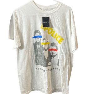 3/$30 🖤 NWT forever 21 the police tee shirt size large